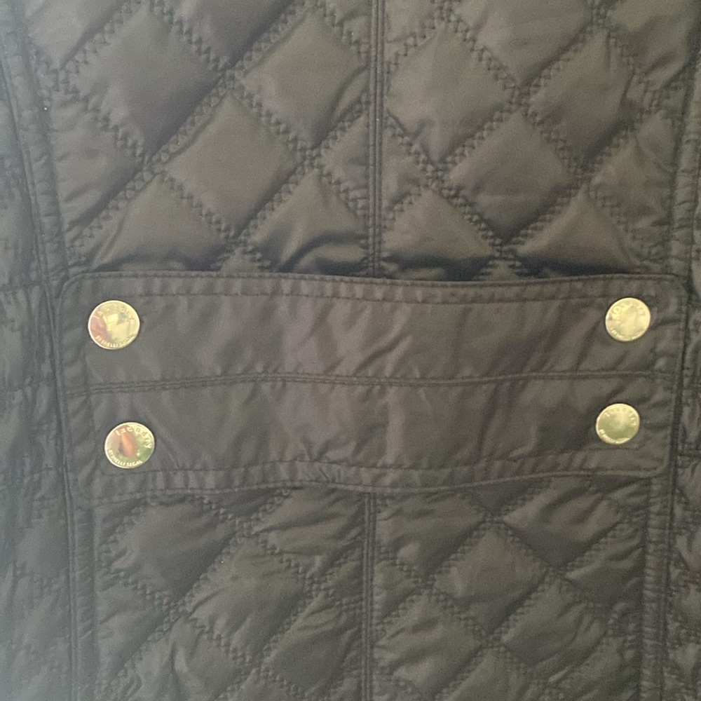 Black Quilted Women's Coat - Picture 7 of 11